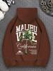 Men's Coconut Tree Print Hooded Sweatshirt