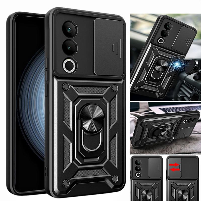 Funda For OnePlus Nord CE4 5G Case Shockproof Armor Magnetic Car Holder Ring Case For Nord CE 4 5G Slide Camera Protection Cover