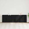 Sideboard Black Oak Effect 240 x 33 x 70 cm Engineered Wood