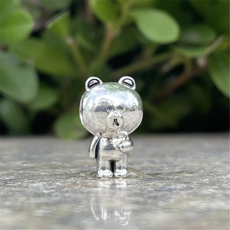Copper Plated Cz Herocross Cartoon Rabbit Charm Family Mother Beads Stopper Fit Original European Bracelet Jewelry