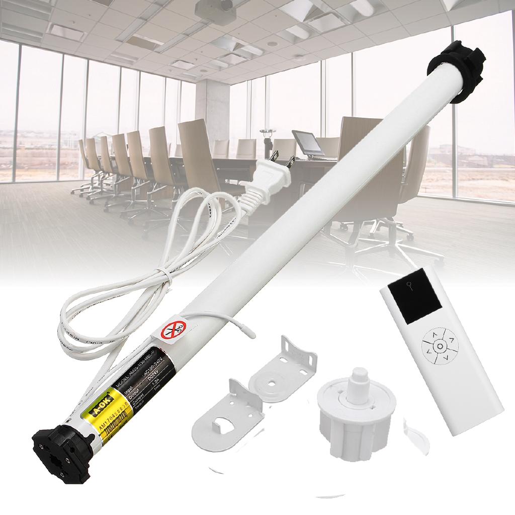 DIY Roller Shade Motor 25MM Electric Blind Tubular Intelligent Remote Control Pleated Blind Tubular Motor Kit AC100-240V