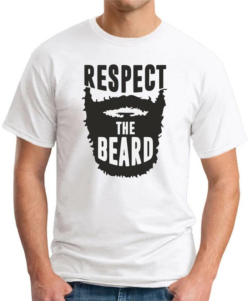 RESPECT THE BEARD T-SHIRT Funny Slogan Novelty Mens Geeky Gift Geek Hipster 6 M