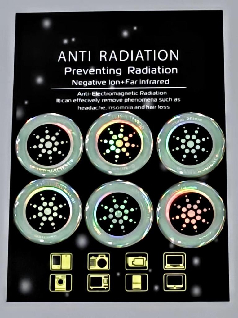 Customizable Mobile Radiation Protection Stickers - Energy & Negative Ion Shield, 6-Piece Set