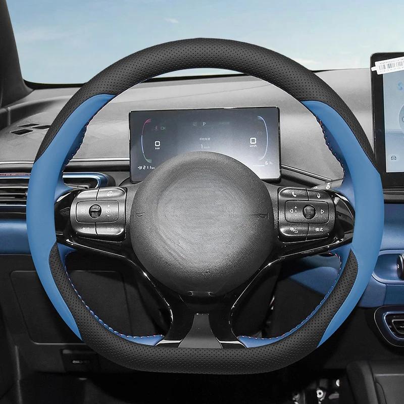 Leather Car Steering Wheel Cover for Opel Mokka X B Mokka-e Astra G H J K GTC Insignia A B Sport Tourer Vivaro A B C Accessories