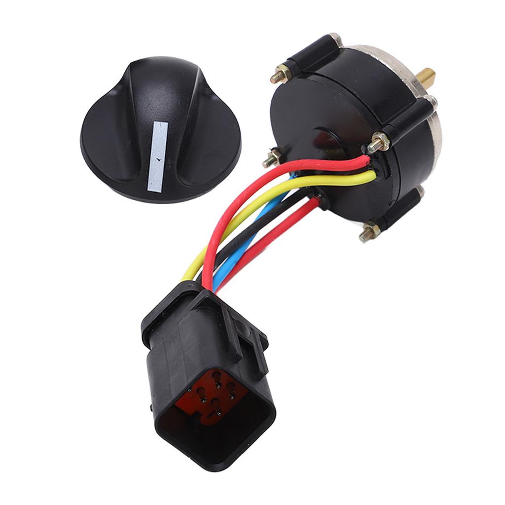 Throttle Motor Knob ABS Alloy Steel Standard Plug Fuel Selector Switch for Caterpillar CAT E312D2 E320D2 E330D2