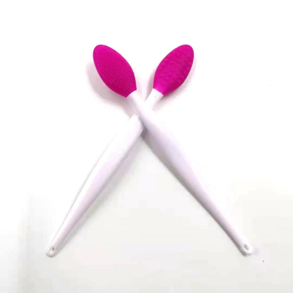 Skin Care Lip Exfoliating Facial Cleansing Face Scrub Nose Clean Brush Blackhead Remove Silicone Double-Sided Skin Care Tool