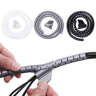 2m 3m 5m Spiral Wire Wrap Cable Winder Cable Organizer Storage Pipe Cord Protector Management