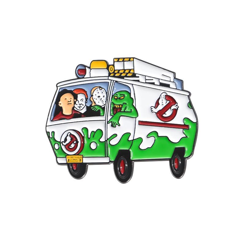 Science Fiction Movies Enamel Pins Custom Cartoon Bus Brooches Lapel Badges Punk Jewelry Gift for Fans Friends