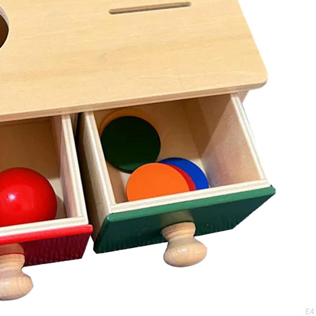 Natürliches Holz Objektpermanenz-Box für die Entwicklung von Säuglingen