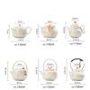 Chinese Traditional Ceramic Teapots Handmade Orchid Flowers Tea Pot Household Travel Portable Tea Set Beauty Tea Infuser Kettle