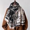 Warm Cashmere Soft Flowers Scarf Women Shawl  Wraps Luxury Thick Blanket Winter Bufanda Pashmina Travel Stoles