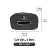 FA03Car Tissue Box Seat Back Rest Hanging Paper Holder With Fix Strap For Mercedes Benz AMG A C E S G Class W201 W210 W108 W204 W205