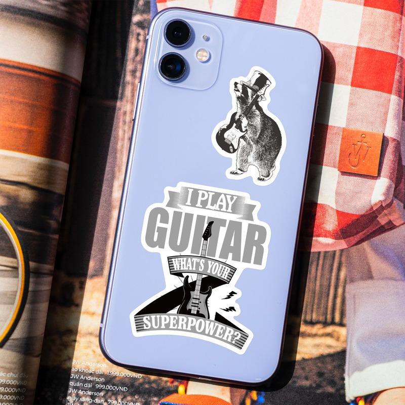 10/25/50pcs Metal Rock Music Singer Stickers Graffiti for Guitar DIY Travel Luggage Motorcycle Skateboard Bicycle Car Waterproof