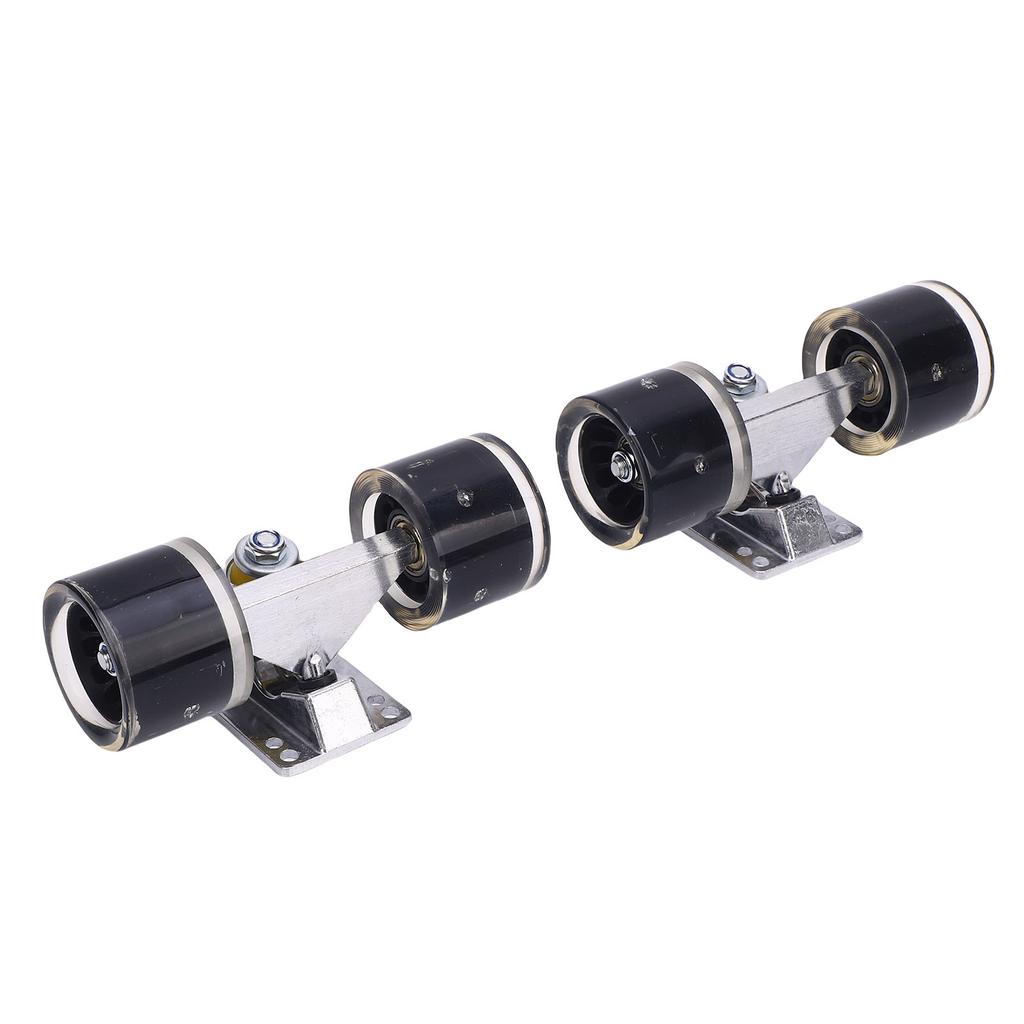 1 Pair   Trucks and Wheels PU Longboard 3.2 Inch Trucks Wheels Combo Set for Cruiser Aluminum Alloy 55x45mm