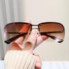 New Double Beam YK Frameless Oval Sunglasses Sunglasses Retro UV-proof Premium Sunglasses
