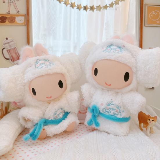 Doll Clothes Set for La Bubu(NO Doll) Head Cover Bathrobe Straps Stylish Outfit for 17cm Doll Reusable Doll Bathrobe Suit Gift for Doll Lovers