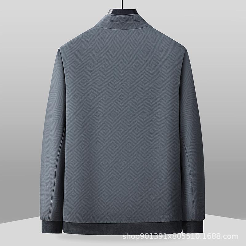 Jacket Men's Three-Defense Business Commuter American Stand Collar Dad Executive Jacket Men's Spring and Autumn Jacket