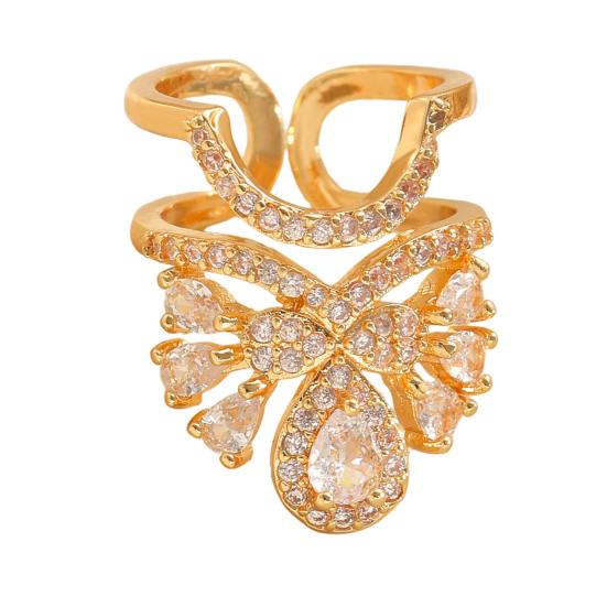 Nail Ring 3D Butterfly Flower Wing Design Detachable Nail Cap Ring Set Sparkling