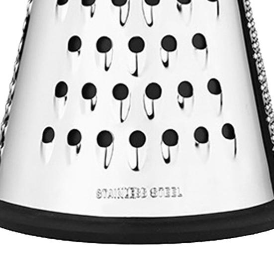 Stainless Steel Cone Grater with 3-in-1 Blades Multi-Function Cheese Garlic Shredder Dishwasher Safe Essential Kitchen Tool for Fine Coarse Grating