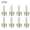 8pc Mirror Screws Glass Furniture Nails Table Mirror Wardrobes Screw Decorative Round Cover Nails Stainless Steel
