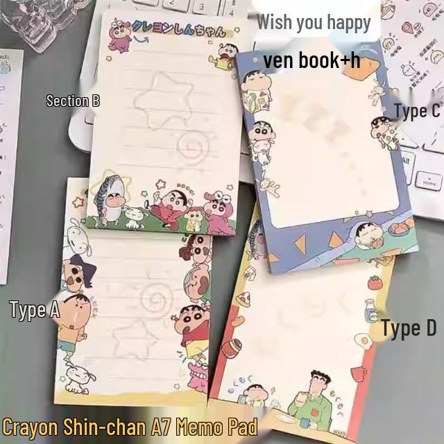 Crayon Shin-chan A7 Cute Colorful Cartoon Notepad - Creative Student Style