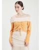 Furfur Frill Pullover RWNT251026 ORG Off-the-Shoulder Women's
