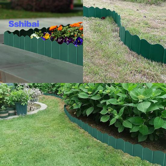 Bordo Per Prato In Plastica 20 Pezzi Bianco - Recinzione Flessibile Per Aiuole E Giardini, Facile Da Installare