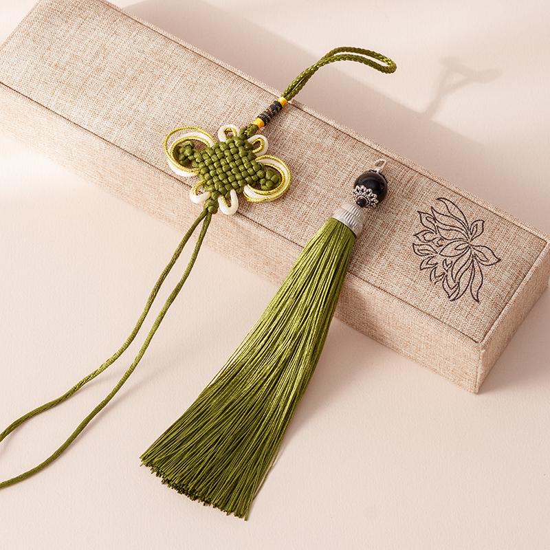Handmade Chinese Knot Tassel Gourd Charm - DIY Car Hanging Ornament & Musical Instrument Accent