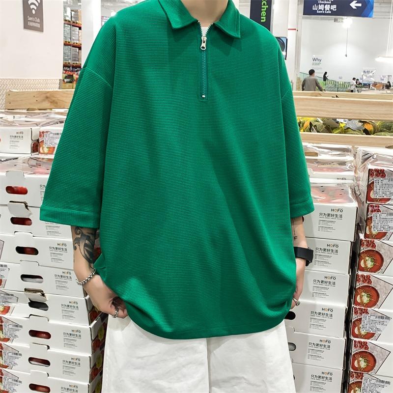 Уютная мужская рубашка поло на молнии — фото 8