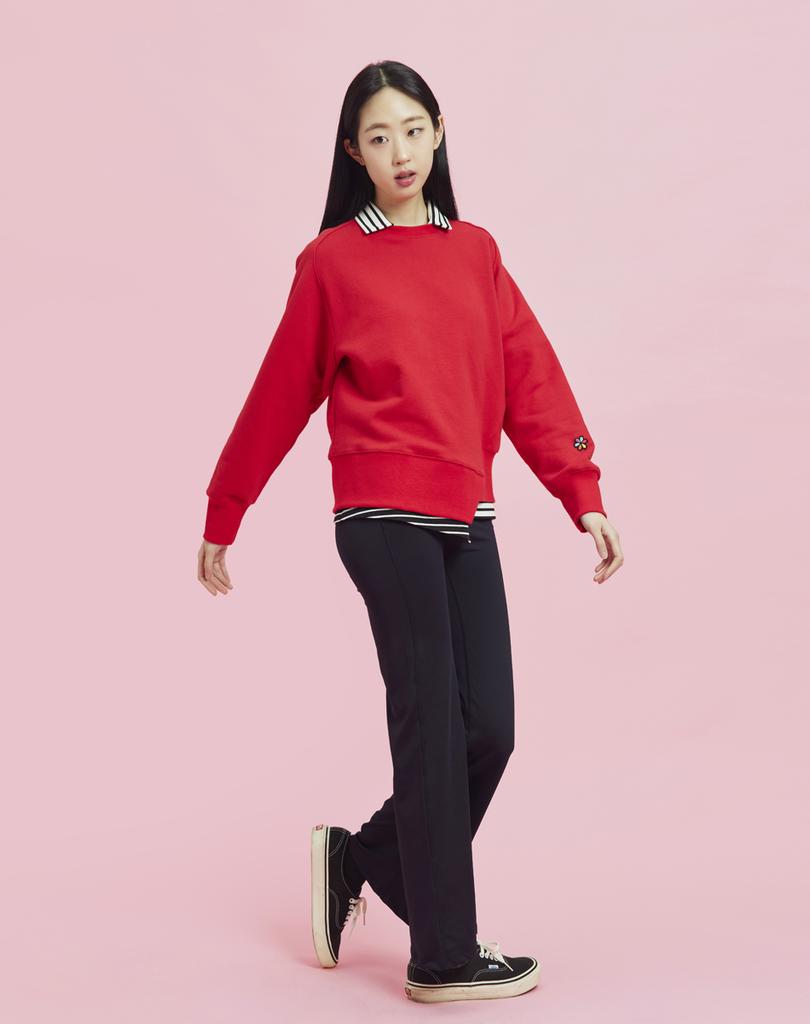 OWURA Asymmetrical Sweatshirt_Red