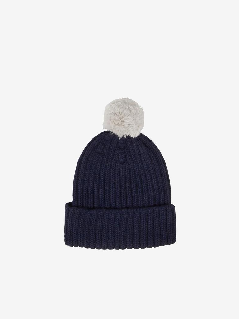 North Baby Pom Pom Cappucho Knit Urban Navy BF [The Face] Hat,