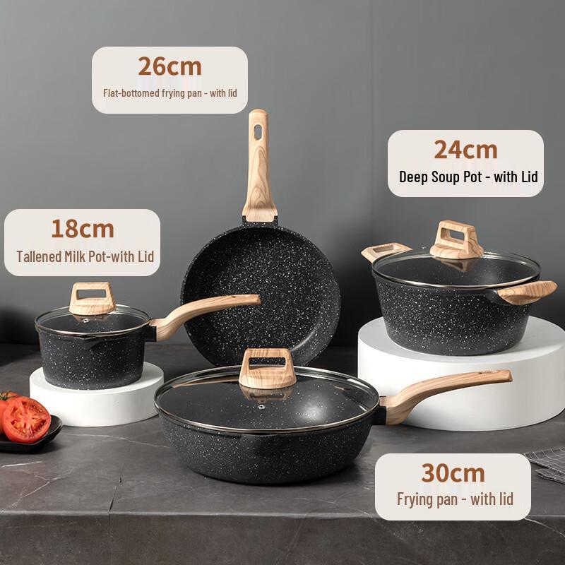Maifan Stone Non-stick Kitchen 3-Piece Cookware Set