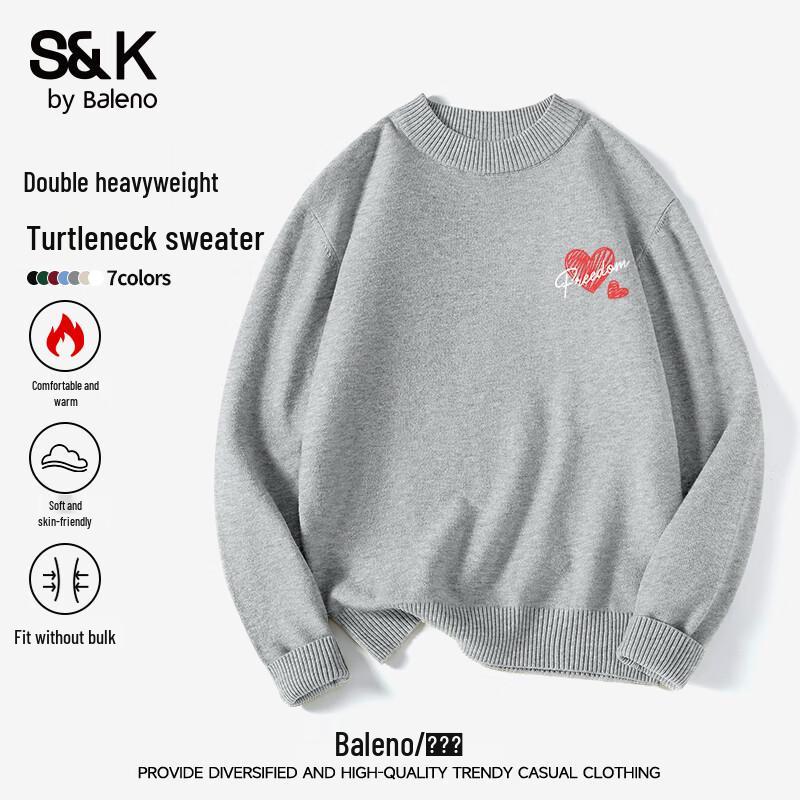 

Baleno Men s Half-High Collar Knit Sweater XL