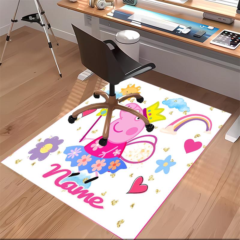 Custom personalization Peppa Pig Print Area Rug - Soft, Washable Non-Slip Indoor Mat,Living Room,Home&Office Decorative Rug