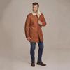 Non-hooded fit three-dimensional patch bag yellow lapel casual