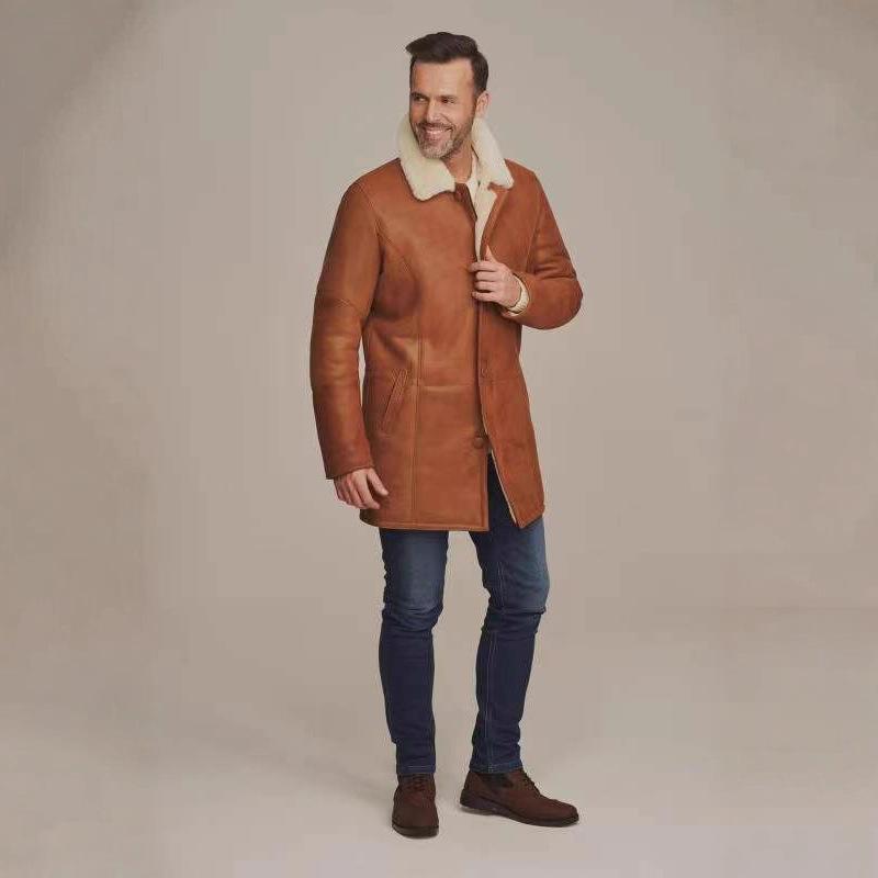 Non-hooded fit three-dimensional patch bag yellow lapel casual