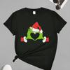 Christmas Print Round Neck Sports T-shirt Short Sleeve Casual Tops Women's Activewear Female Merry Y2k Short Sleeves Classic