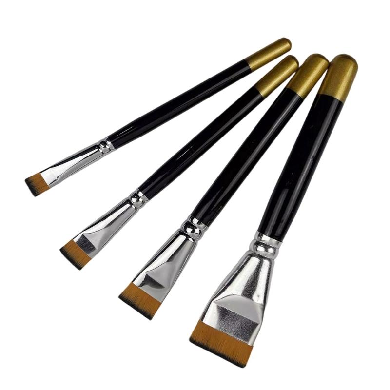 4PCS Artist Paint Brushes MultiPurpose Craft Tools Soft Flexible Nylon Hairs Minimal Streak Marks Art Supplies
