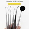 Dental Tools Kit: Stainless Steel Teeth Cleaner, Probe, Pick & Excavator for Oral Care