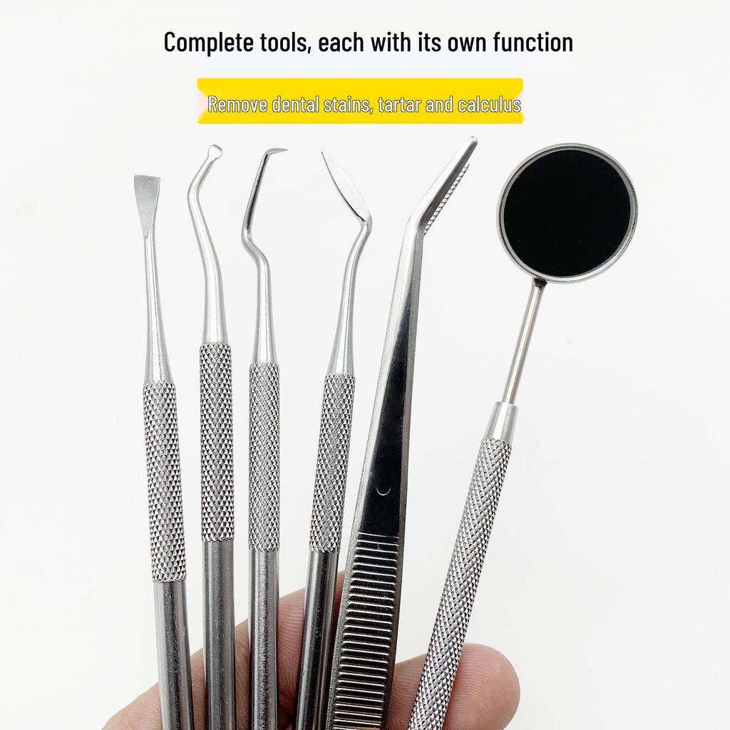 Dental Tools Kit: Stainless Steel Teeth Cleaner, Probe, Pick & Excavator for Oral Care