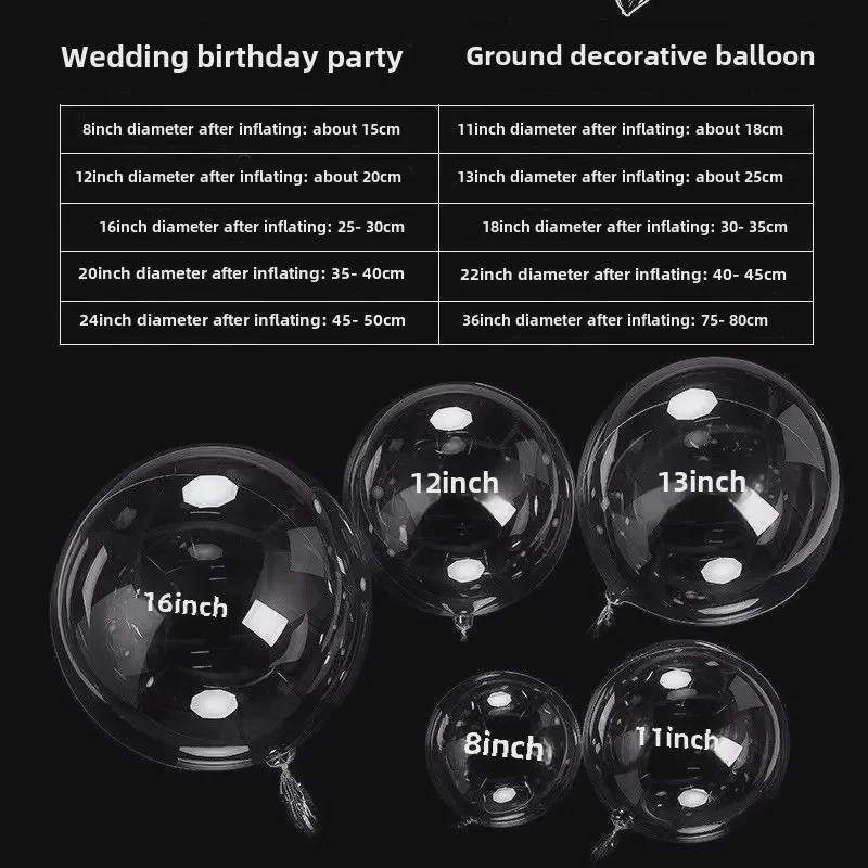 "BOBO Balls 50-Pack: Clear 18, 20, 24-Inch Balloons for Weddings & Parties"