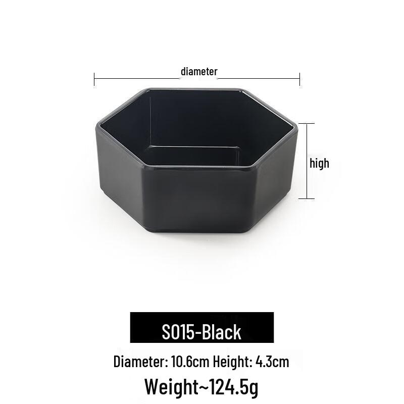 

Jijun S015 Hexagonal PP Plastic Cold Dish Snack Bowls (10-Pack)