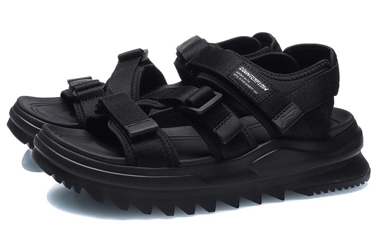 Li Ning CF WuShi 5S Trendy Beach Sandals Women's Black AGUR004-6