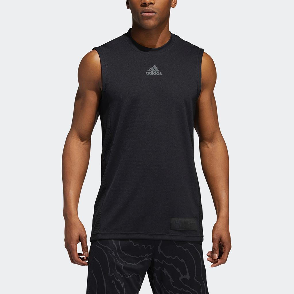 Adidas Pullover Rundhals Bedrucktes Logo Sportlich Lässig Ärmellose Weste Herren Westen Schwarz DZ0607