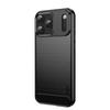 For iPhone 17 Pro Max Back Cover MOFI Brushed Texture Carbon Fiber Soft TPU Case