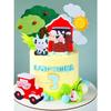 Farm Animal Cake Decoration Farm Animal Birthday Decoration Cow Pig Chick for Farm Animal Baby Shower Birthday Party Decorations