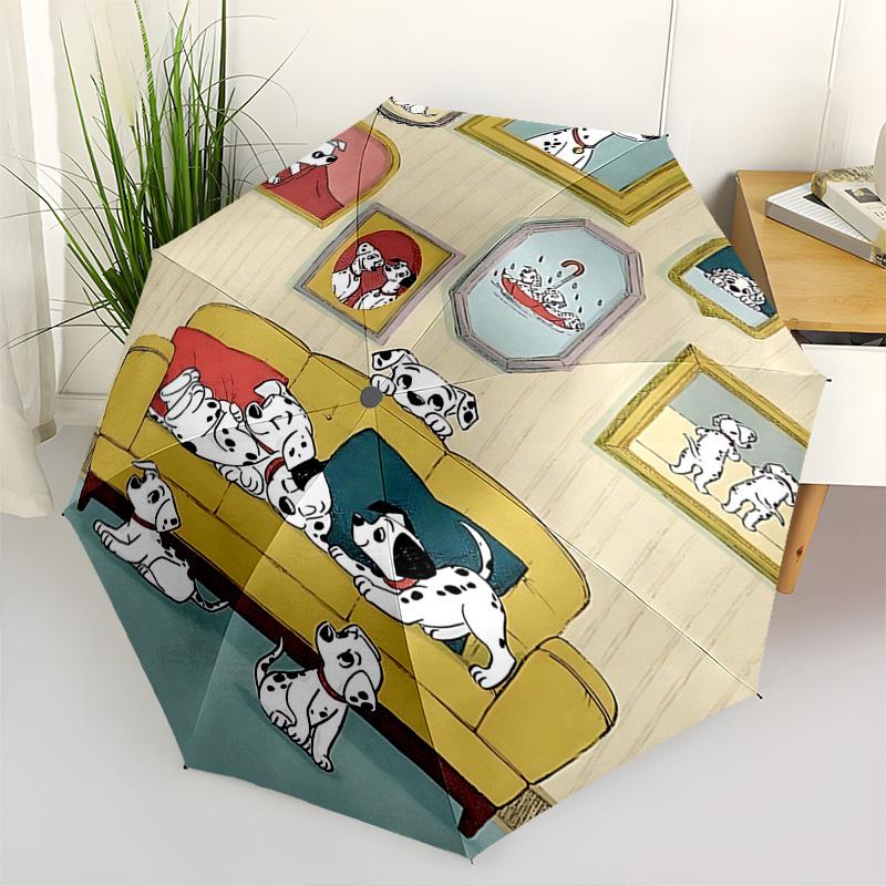 

Dalmatian Themed Automatic Opening and Closing Umbrella, Brightly Colored 8-rib Portable Umbrella, Suitable for Men and Women, A Perfect Gif