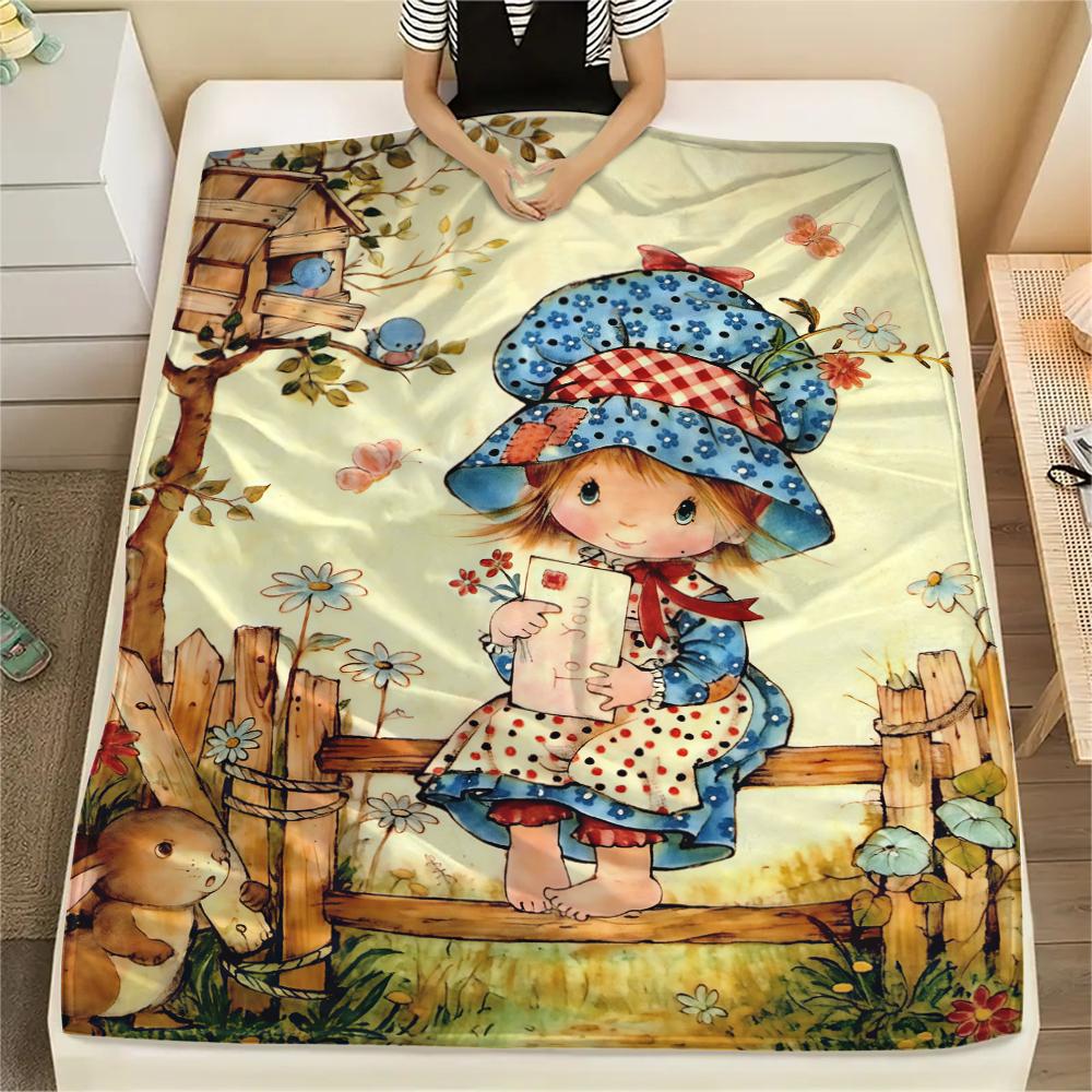 1 Stück SaraKey bedruckte Flanelldecke, Hohe Qualität für alle Jahreszeiten, Heimdekoration, Wärme und Komfort, Perfekt für Weihnachtsgeschenke