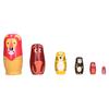6Pcs Russian Nesting Dolls Kit Wooden Cartoon Animal Pattern Ornament Children s Festival Gifts