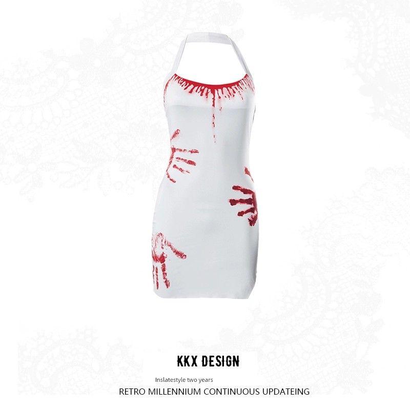 

Kkx Palm Halloween Party Sexy Dress White L